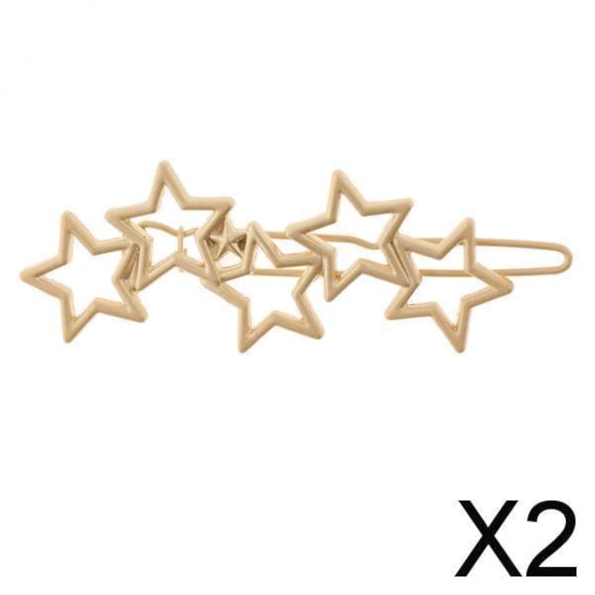 2pc Metal Leaf Shape Hair Clip Smooth Pins